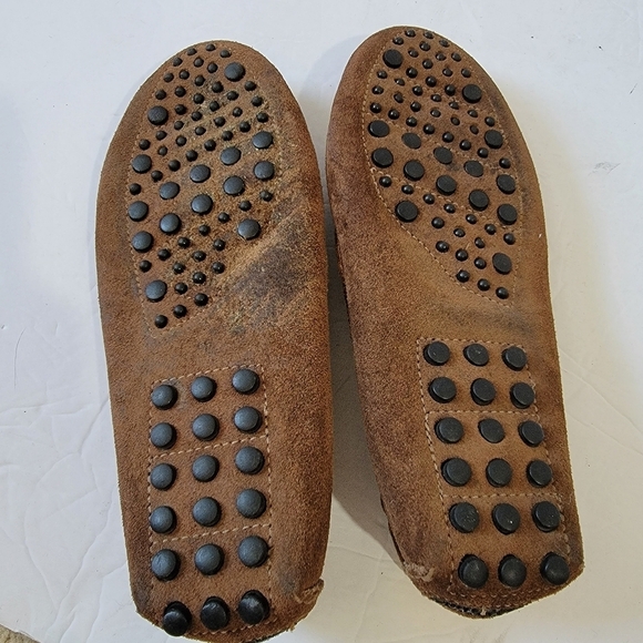 MINNETONKA Kilty Suede Mocassin Sz 7.5 Cognac Casual Comfy Everyday - Picture 8 of 10